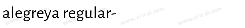 alegreya regular字体转换